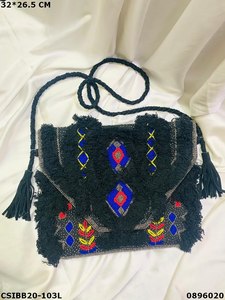 Bolso de noche de lona de diseño hecho a mano para mujer, Banjara Boho, patrón de sobre, cabestrillo con cuentas, estilo informal a la moda, uso diario - Product Image 4