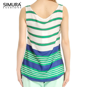 Último diseño de tendencia Algodón Precio razonable Alta calidad Single Jersey Anti-Piling Regular Gym Wear Camisetas sin mangas deportivas para mujeres - Product Image 2