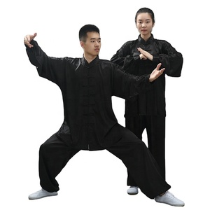 Ensemble de vêtements Tai Chi de qualité supérieure à bas prix, uniformes artistiques de mariage rouges de Kung Fu avec logos et étiquettes privés sur le prix de gros - Product Image 2