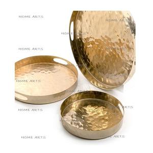 Fantastic Design <b>Chocolates</b> Dates Tray In Aluminium Round Shape Food Serving Tray For Table Top Accessories - Product Image 6