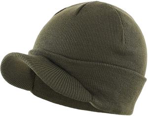 Customized Jacquard Letters Men's Colour-blocking Ribbed Beanie - Product Image 1