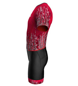 ชุดกีฬาไตรกีฬาออกแบบได้ตามต้องการดีไซน์แห้งเร็วโพลีเอสเตอร์ระบายอากาศได้ดีสำหรับผู้ใหญ่ชื่อทีม - Product Image 3