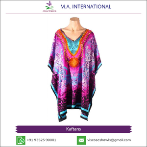 Most Selling Premium Quality Chiffon Beachwear <b>Kaftans</b> Dresses at Wholesale - Product Image 2