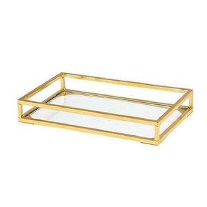 Customized Shape Eco-Friendly Modern Luxury <b>Mirror</b> Serving <b>Tray</b> Set Three Handmade Fancy Serving Platter Customized Size - Product Image 4