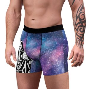 กางเกงบ็อกเซอร์และกางเกงในชายพิมพ์ลายบิตคอยน์สุดเซ็กซี่แบบกำหนดเอง ขายดี ระบายอากาศได้ดี ผลิตด้วยเทคนิคการพิมพ์แบบซับลิเมชั่น - Product Image 4