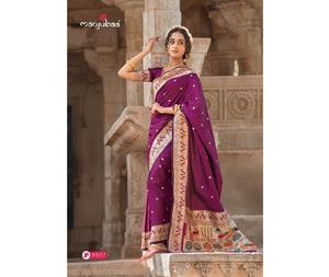 ใหม่2022แฟชั่นที่สวยงาม Banarasi ผ้าไหม Zari ชุดแต่งงาน Saree สำหรับผู้หญิงผู้ผลิตและผู้ค้าส่งจากอินเดีย - Product Image 1