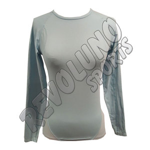 T-shirt de compression pour femme, élastique, séchage rapide, manches longues, pour course à pied, basketball, sport, fitness, yoga - Product Image 1