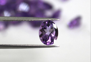 16X22 MM Lâche Facettes Calibré Forme Ovale Naturel Améthyste Février Pierre De Naissance Coupe À Facettes Fabrication de Bijoux Fabricant - Product Image 3