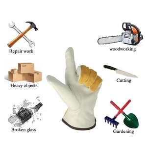 ถุงมือนิรภัยหนังแกะและหนังวัวสำหรับคนขับใช้ได้ทั้งชายและหญิงถุงมือนิรภัยแบบเต็มตัวพร้อมเคลือบ PU ปรับแต่งได้สำหรับผู้ใหญ่ - Product Image 6