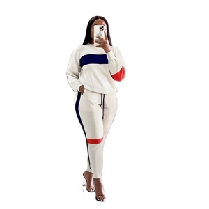 Survêtement 2 pièces pour femme avec pantalon de survêtement et sweat à capuche, tenue d'hiver, vente en gros, 2020 - Product Image 1
