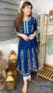 Kurtis-Robe Indienne en Coton pour Femme, Dernier Design de Mode, Prêt à Porter, à Bas Prix avec Veste Dupatta, Vente en Gros de Vêtements, Shalwar Kameez - Product Image 3