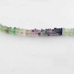 Multi Fluorite Lisse Forme Carrée Cristaux de Pierres de Guérison Brin de Perles pour Bijoux Grreen Violet Certifié Tiers - Product Image 6