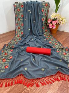 Multi secuencia y codificación bordado Sari blusa fabricante Surat India venta al por mayor fabricación Sari mujeres señoras desgaste ropa - Product Image 4