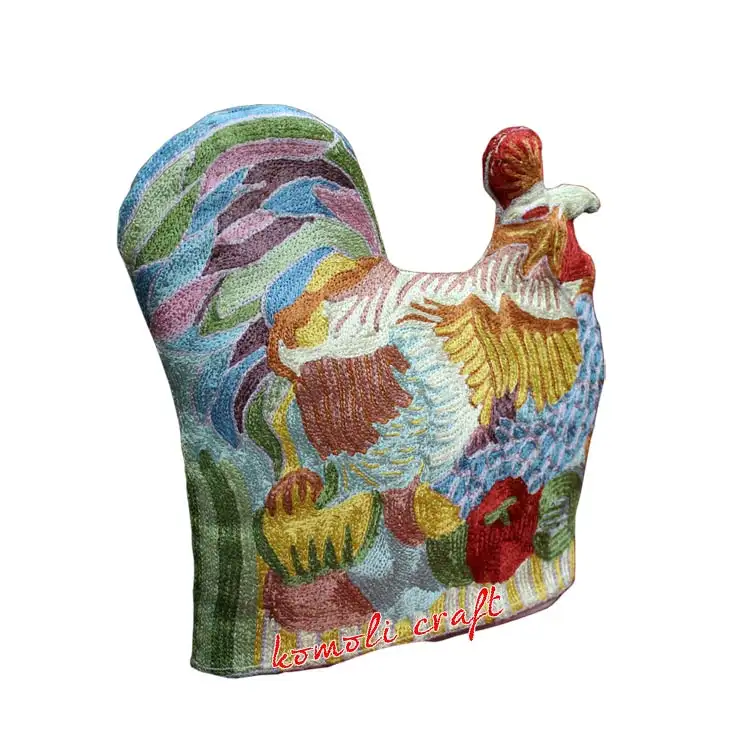 Rooster Tea Cozy แฮนด์เมดอุ่นกาน้ำชาปกเย็บปักถักร้อยผลิตภัณฑ์