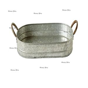 ถาดอาหารชุบสังกะสี ดีไซน์ทันสมัย รูปทรงวงรี ขนาดสั่งทำได้ สำหรับเสิร์ฟชา กาแฟ โดยโฮมอาร์ตส์ - Product Image 5