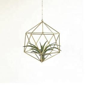 Quantité minimale de commande bas Fabricant personnalisé support de jardinière suspendu en métal et en verre fait à la main Vente en gros directe d'usine - Product Image 1