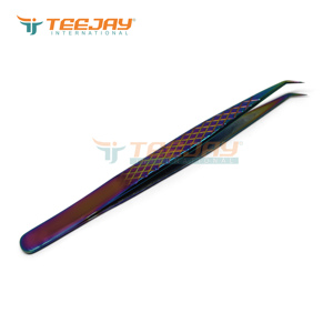 Quewel — pince à épiler Plasma arc-en-ciel, 7mm 45 degrés, embout artisanal fin pour Isolation et Extension de cils classique - Product Image 5
