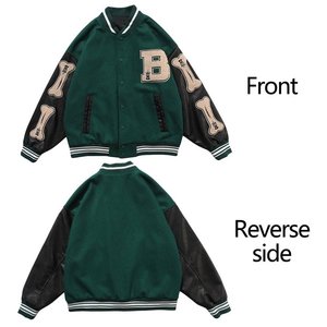 Vestes de baseball bomber pour homme, logo personnalisé, accessoires brodés - Product Image 5