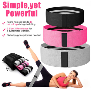 Logo personnalisé Nylon Yoga Gym Bandes de résistance Bandes d'exercice avec sac en tissu personnalisé Emballage pour Booty Hip Workout - Product Image 3