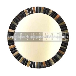 Espejo de Pared de Madera Hecho a Mano, Espejo Decorativo para el Hogar, para Dormitorio, Sala de Estar, Entrada, Tocador, Decoración Interior Rústica y de Lujo - Product Image 2