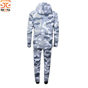 Sudadera con capucha y cremallera estampada personalizada de talla grande unisex, Conjunto de sudadera, sublimación lavable transpirable para adultos, ropa de fútbol americano - Product Image 2