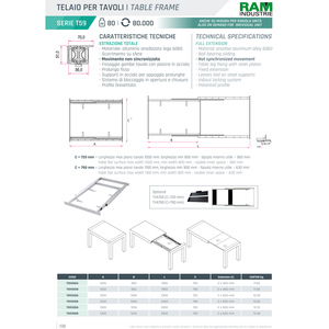 Mécanisme en Aluminium de Table extensible, gx Ram industriel T59 - Product Image 5