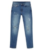 Jean en denim déchiré et délavé bleu clair, coupe droite et ajustée, pour homme – Nouvelle collection 2020, le plus vendu au Bangladesh
