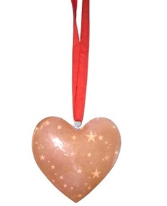 Printed Decal Metal Heart-Shaped New Design Tree <b>Decoration</b> High Quality <b>Christmas</b> Hanging Rope Ornament - Product Image 2
