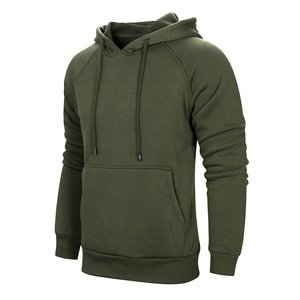 Pull à capuche à manches longues pour les hommes, vêtement d'hiver de couleur unie avec poches kangourou - Product Image 5