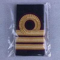 Épaulettes royales pour tunique, bande d'épaule en fil d'or, tresse française bouclée, 3 barrettes, curseurs de 10 mm, paire, équipement personnel