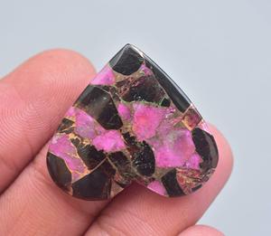 Arizona Turquoise <b>Heart</b> Cabochon Wholesale Turquoise <b>Heart</b> <b>Shape</b> Gemstone Tourmaline With Mohave Copper Turquoise Loose Gemstone - Product Image 4
