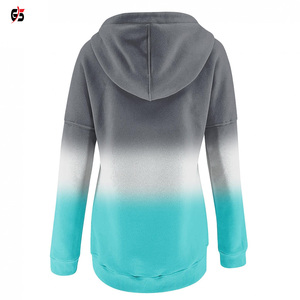 เสื้อมีฮู้ดสำหรับผู้หญิงเสื้อฮู้ดพิมพ์โลโก้แบบสวมหัวสไตล์พิมพ์ซับลิเมชันแบบแขนยาว - Product Image 2