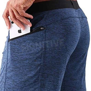Pantalones Cortos Deportivos para Hombre de la Mejor Calidad, Cintura Elástica, Estilo Informal para Gimnasio, de Lona, Algodón Liso Teñido, con Logotipo, para Invierno - Product Image 3