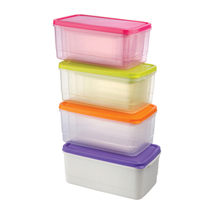 High Quality 5 PCS Microwave Safe BPA-Free <b>Plastic</b> Rectangular <b>Storage</b> Container Set Injection Technics for Food Use - Product Image 2