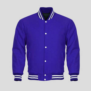 Vente en gros OEM vestes de baseball pour hommes Varsity Purple nouveau design Letterman hiver respirant laine col à capuche taille personnalisée toile - Product Image 1