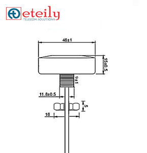 Antena de montaje de tornillo 4G LTE, con Cable RG174 + conector SMA macho ST (46MM), hecha en la India - Product Image 2
