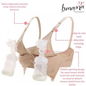 Sujetador deportivo de Enfermería de alta calidad Bmama cómodo estirable manos libres bombeo Sexy encaje ajustable hombro botón G-String - Product Image 5