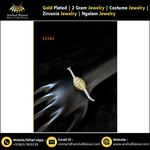 American Diamond <b>Beaded</b> <b>Bracelets</b> Set for Women Wedding Anniversary Engagement/Gift Party Copper/Brass Number Shape Jewellery - Product Image 3