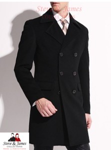 Manteau d'hiver de luxe en laine pour homme Steve & James, amincissant, respirant, anti-rétrécissement et anti-plis - Product Image 3