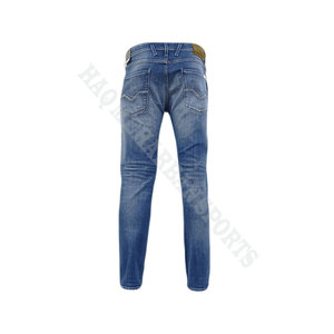 Jean pour homme personnalisé, nouveau modèle, coupe droite, taille haute, uni, respirant, grande taille, 100% coton - Product Image 4