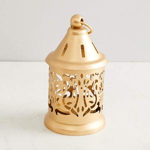 Farol de Metal para decoración del hogar, iluminación de Color dorado, hecho a mano, para boda - Product Image 6