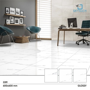 Elegante blanco gris oscuro esmaltado 600x600mm azulejo de pared Interior acabado mate rústico restaurante Villa paredes interiores directo India - Product Image 6