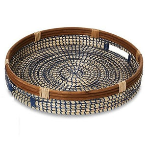 ถาดหวายหญ้าทะเลทรงกลมทำด้วยมือจาก100% ถาดเสิร์ฟหัตถกรรมเวียดนามขนาดสั่งทำได้จากเวียดนามสำหรับตกแต่งบ้าน - Product Image 2