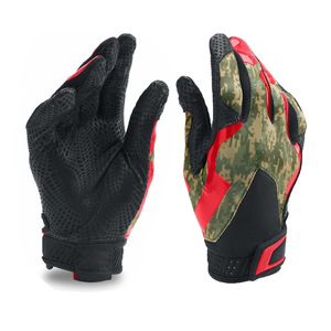 Guantes de bateo de béisbol personalizados, diseño de cuero genuino de la mejor calidad de paquistaní, venta al por mayor - Product Image 1
