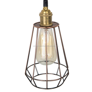 Metal Iron Hanging Pendent Lamp High Quality Cage Design Hanging Pendant Lamp for Home <b>Lighting</b> Decoration - Product Image 1