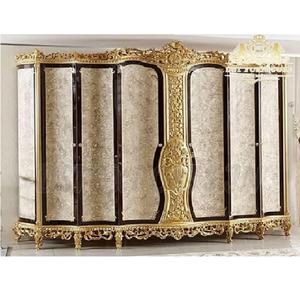 ตู้เสื้อผ้าไม้สไตล์อิตาลี,ตู้เสื้อผ้าแบบยุโรปสไตล์ฝรั่งเศสสำหรับบ้านแกะสลักด้วยมือหรูหราสำหรับห้องนอน - Product Image 1