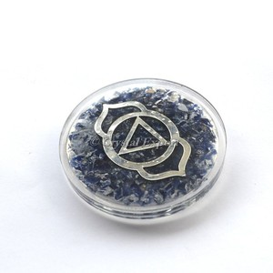 Third Eye Chakra Orgone <b>Coaster</b> Jewelry Stone Gift Packing - Product Image 1