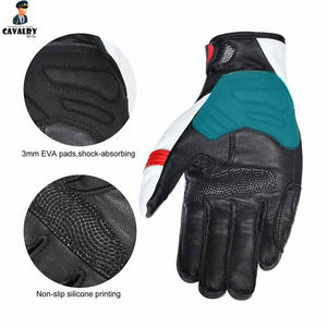 Guantes largos de cuero auténtico para hombre, de alta calidad, para carreras, dedo completo, 2022 - Product Image 3