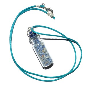 Pendentifs avec bouteille de puces Lapis-Lazuli, pierres précieuses, collier, vente en gros, pièces - Product Image 1