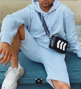 Conjunto de 2 piezas deportivas personalizadas para hombre, traje de pista corta de alta calidad, talla grande - Product Image 5